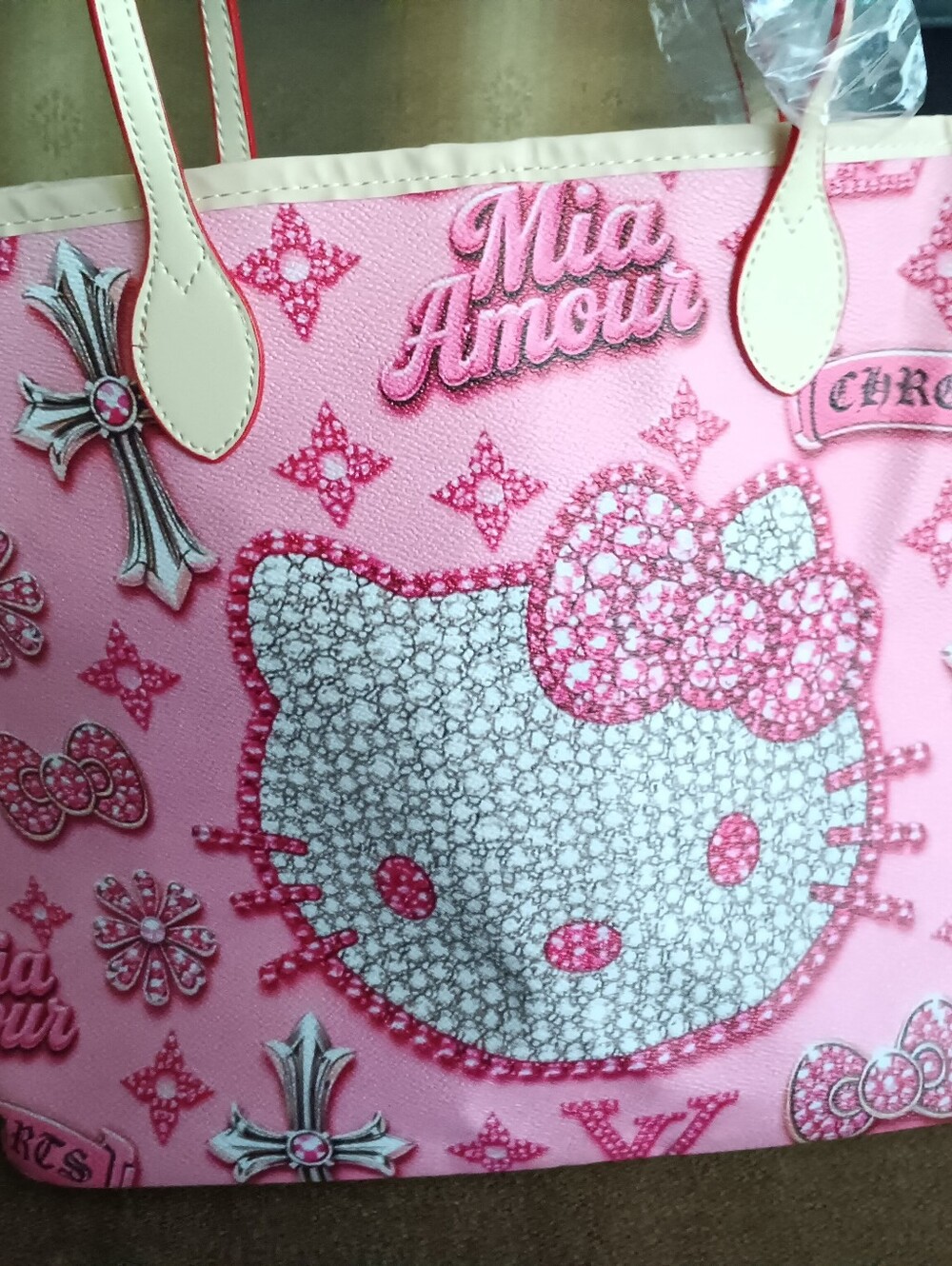 Pink Mia Amour Hello Kitty Tote Bag